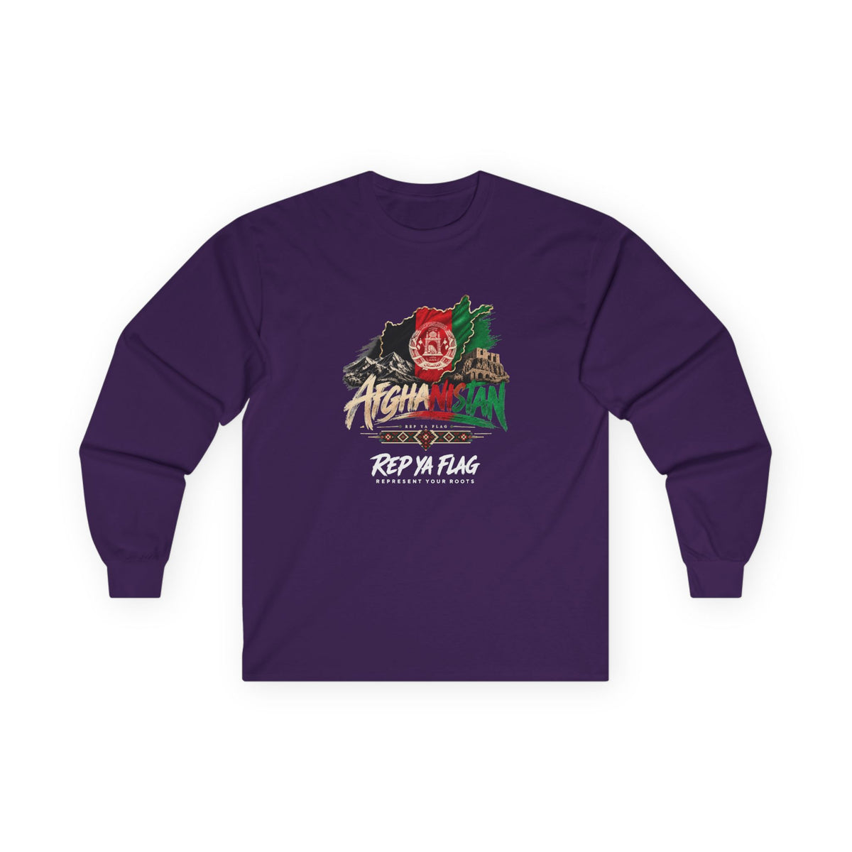 Afghan Pride Long Sleeve Tee — "Rep Ya Flag" Graphic