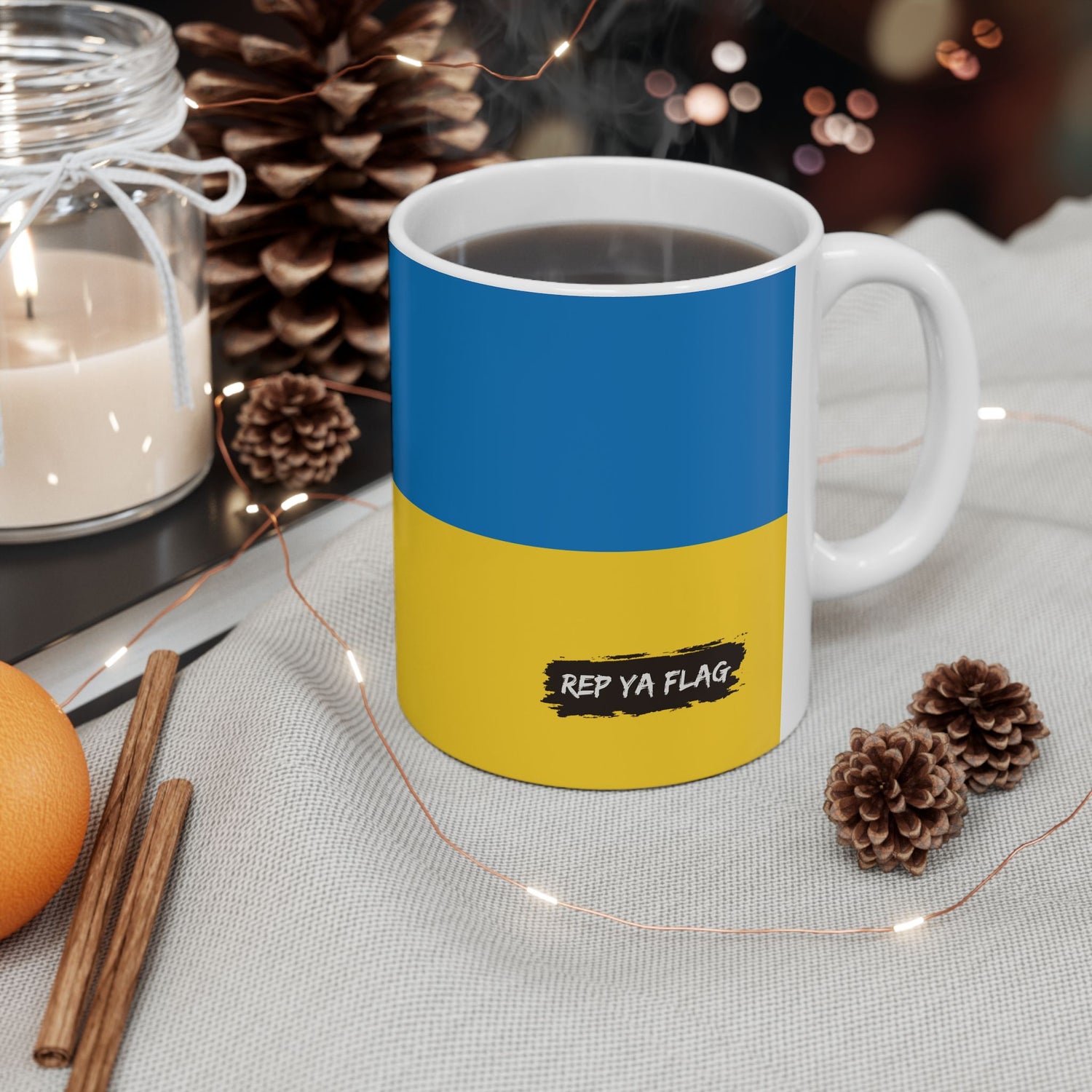 Ukraine Flag Coffee Tea Mug 11oz 15oz | Rep Ya Flag Ceramic Mug