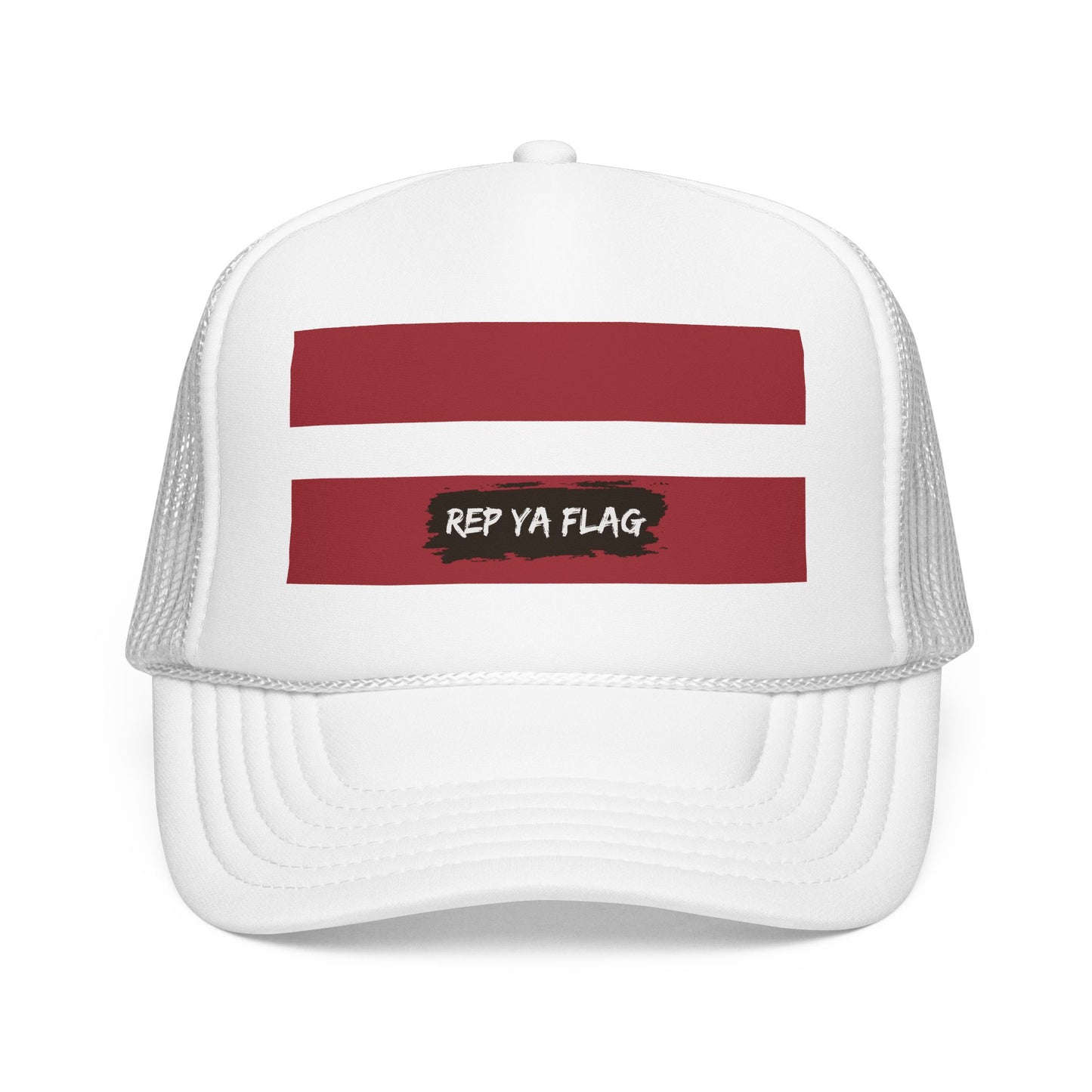 Latvia Flag Foam Trucker Hat | Latvian Pride Snapback Cap | Rep Ya Flag