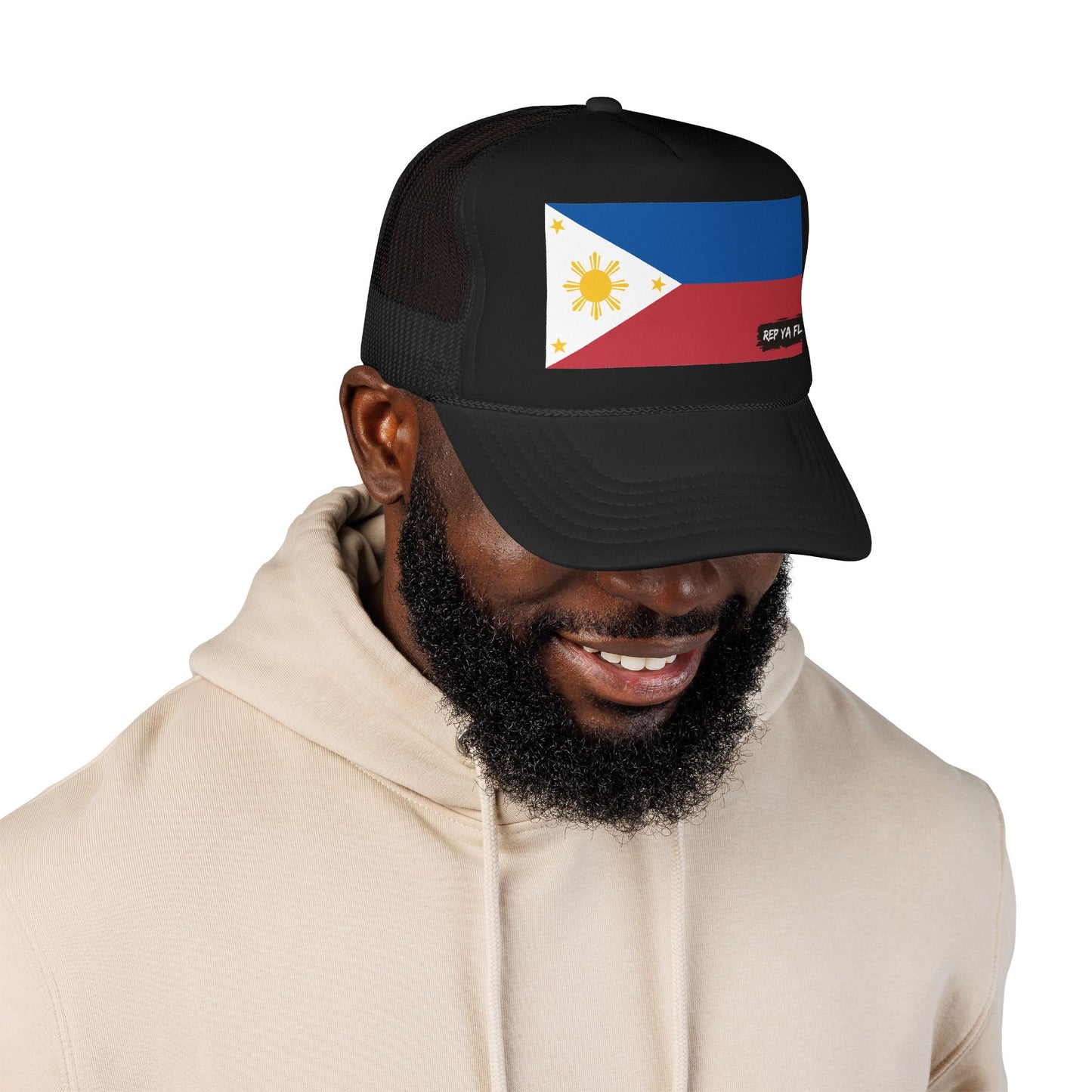 Philippines Flag Foam Trucker Hat | Filipino Pride Snapback Cap | Rep Ya Flag