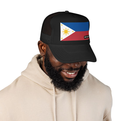Philippines Flag Foam Trucker Hat | Filipino Pride Snapback Cap | Rep Ya Flag
