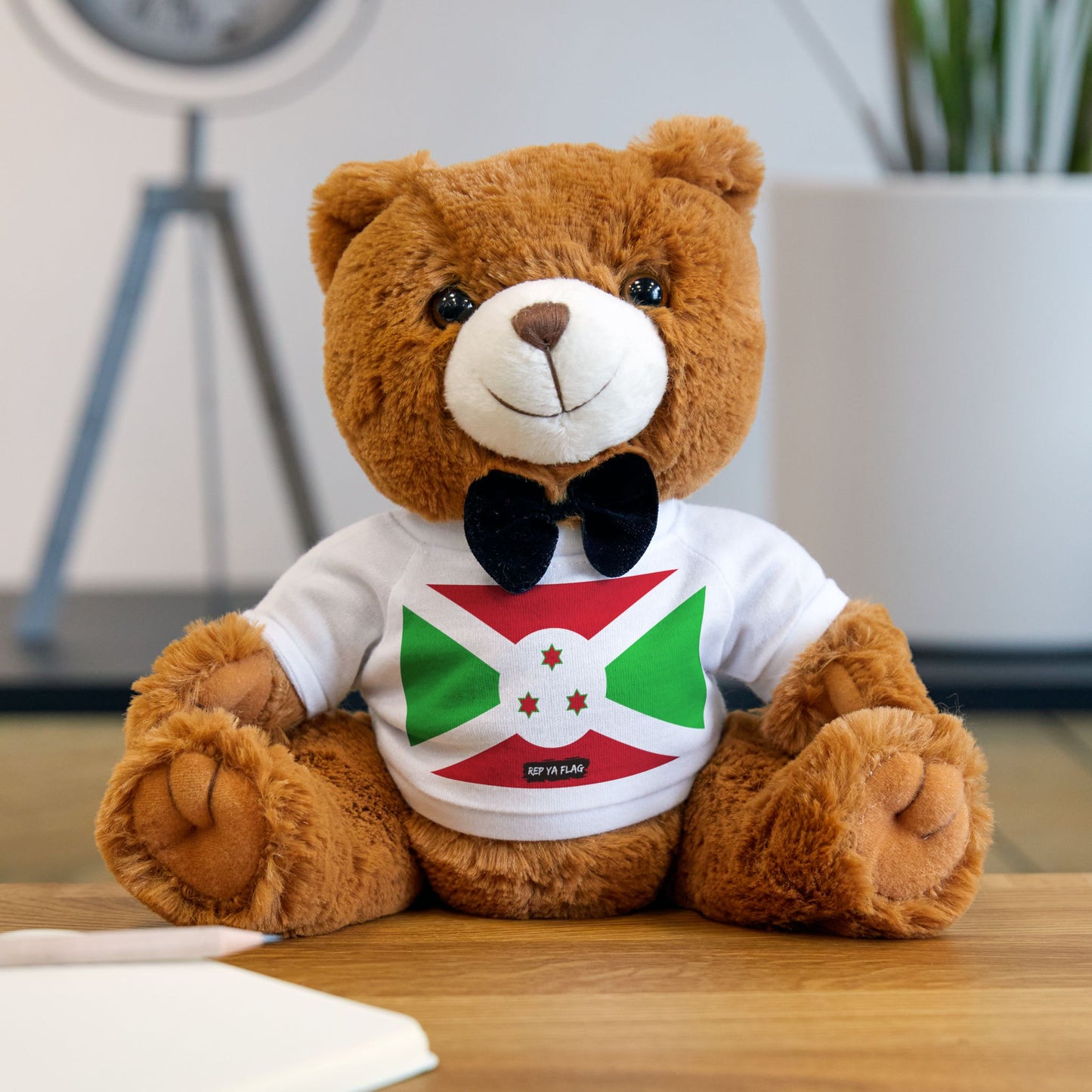 Burundi Flag Teddy Bear | Burundian Heritage Plush Gift | Rep Ya Flag