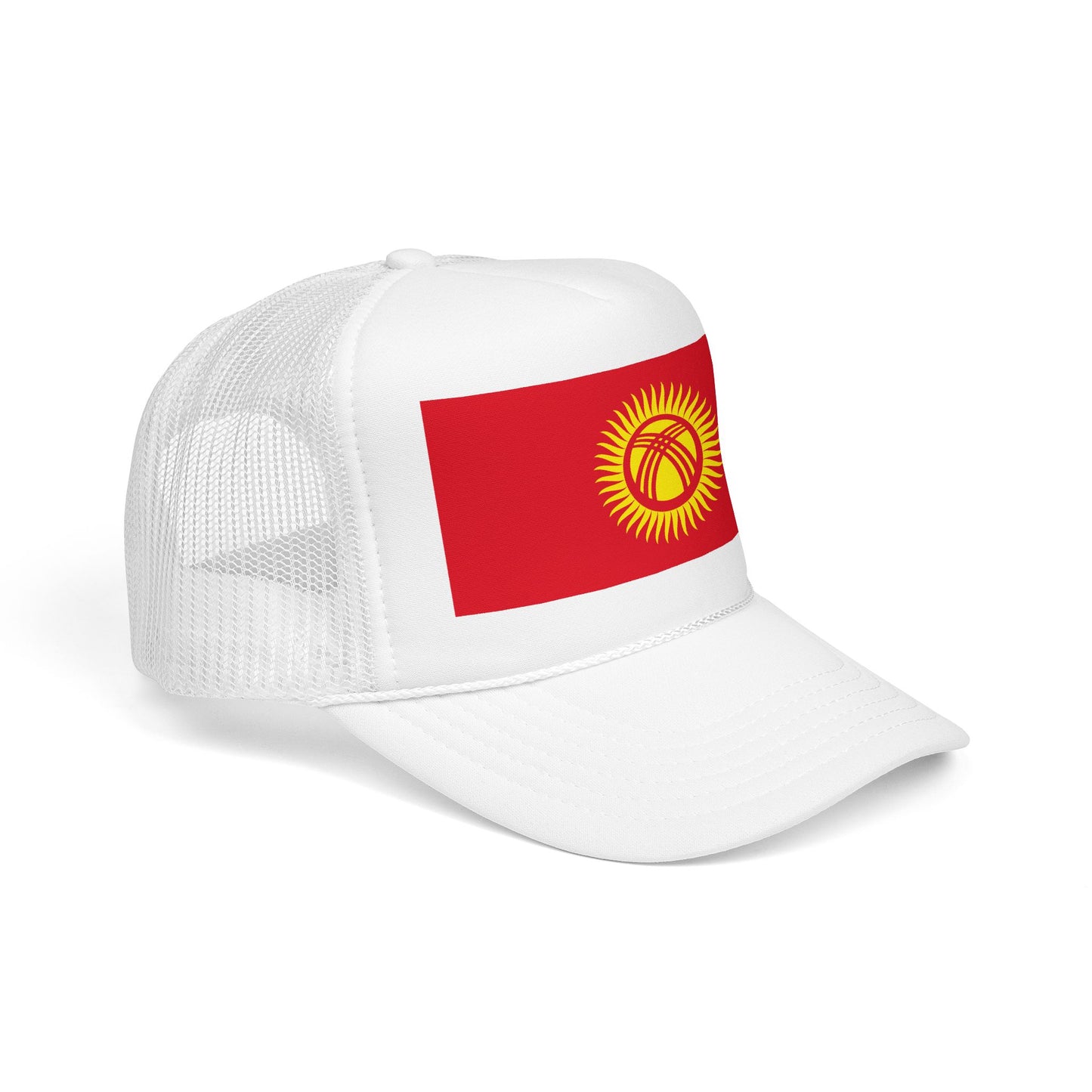 Kyrgyzstan Flag Foam Trucker Hat | Kyrgyz Pride Snapback Cap | Rep Ya Flag