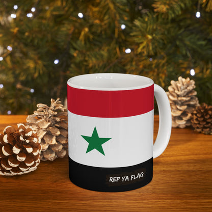 Syria Flag Coffee Tea Mug 11oz 15oz | Rep Ya Flag Ceramic Mug