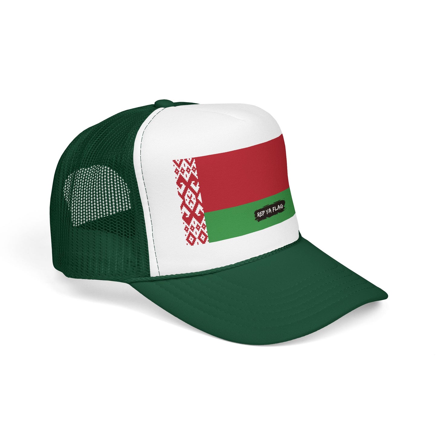 Belarus Flag Foam Trucker Hat | Belarusian Pride Snapback Cap | Rep Ya Flag