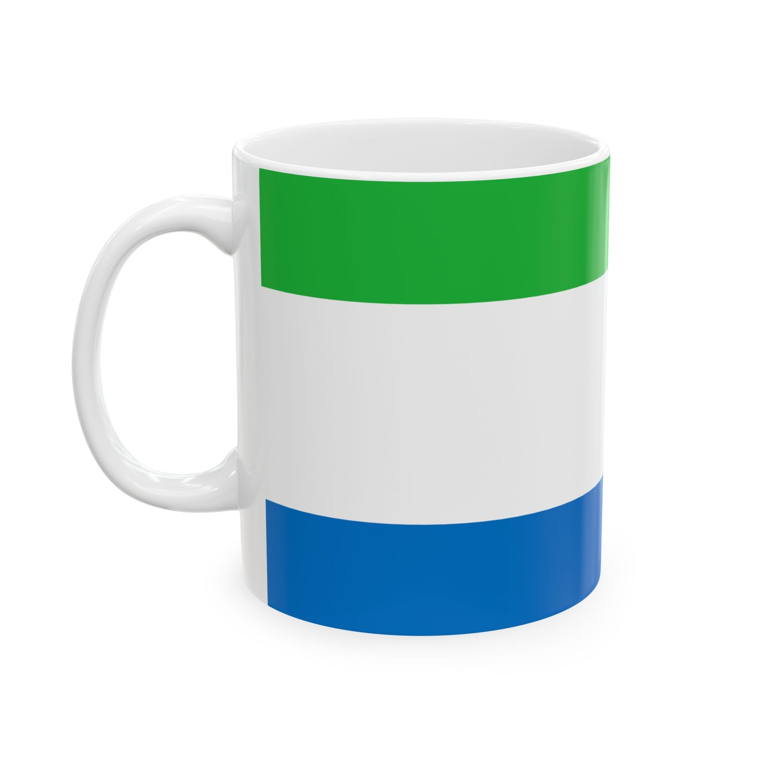 Sierra Leone Flag Coffee Mug 11oz & 15oz | Sierra Leonean Heritage Ceramic Coffee Tea Mug | Rep Ya Flag