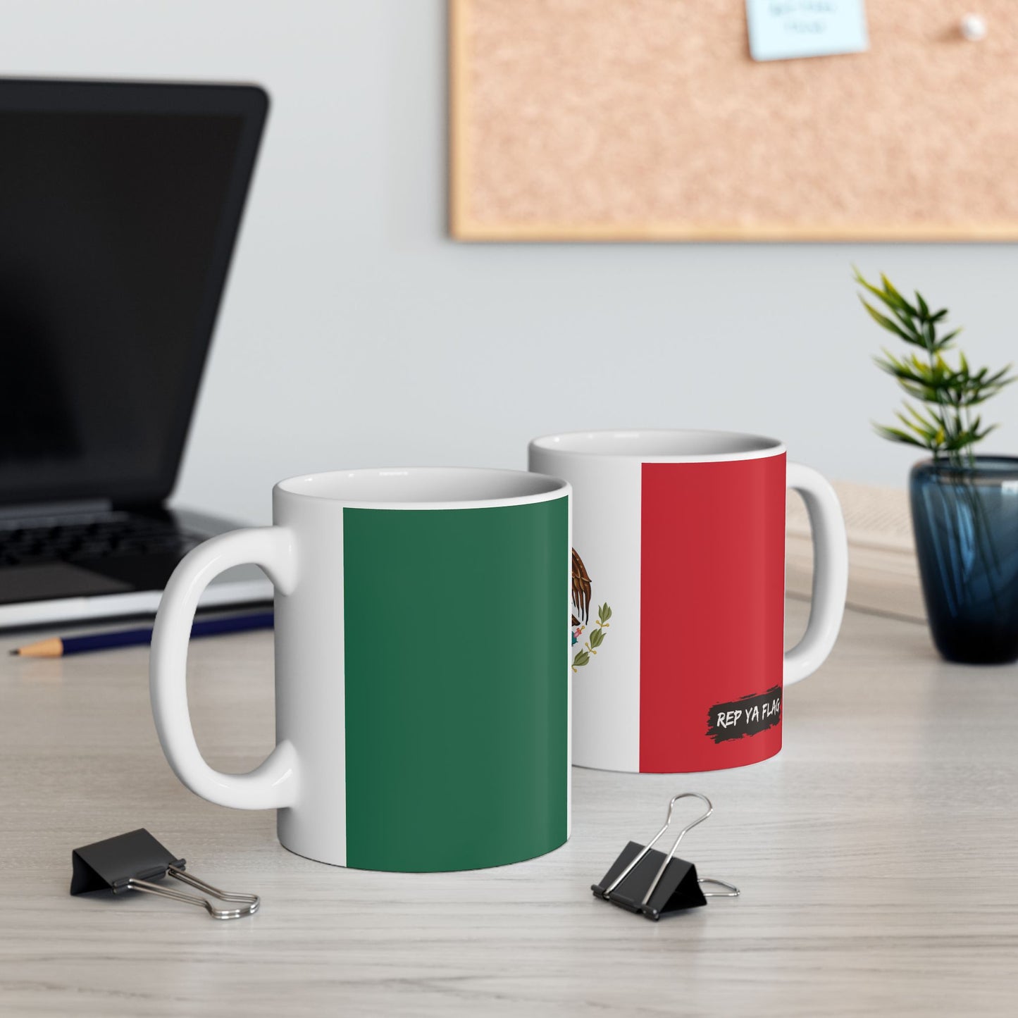 Mexico Flag Coffee Tea Mug 11oz 15oz | Rep Ya Flag Ceramic Mug