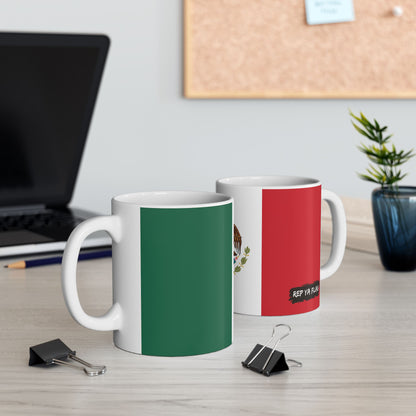 Mexico Flag Coffee Tea Mug 11oz 15oz | Rep Ya Flag Ceramic Mug