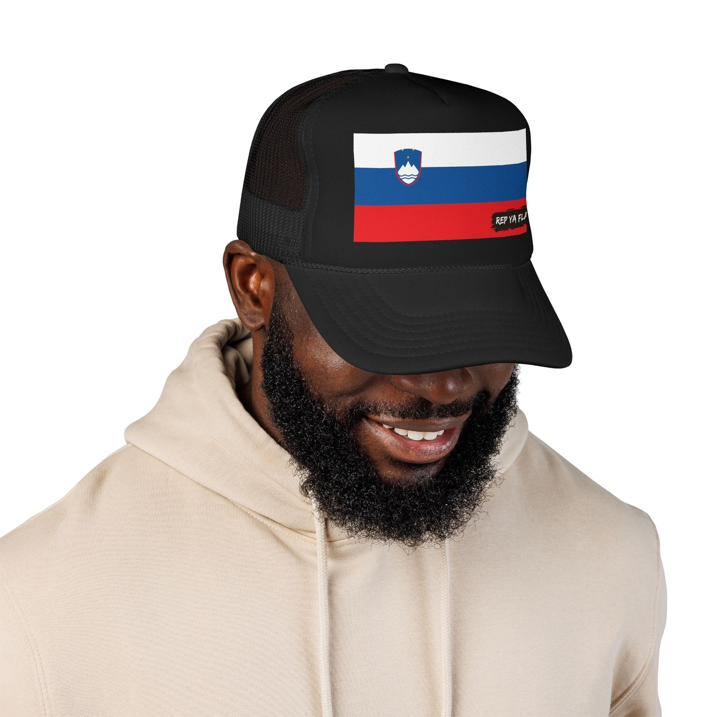 Slovenia Flag Foam Trucker Hat | Slovenian Pride Snapback Cap | Rep Ya Flag