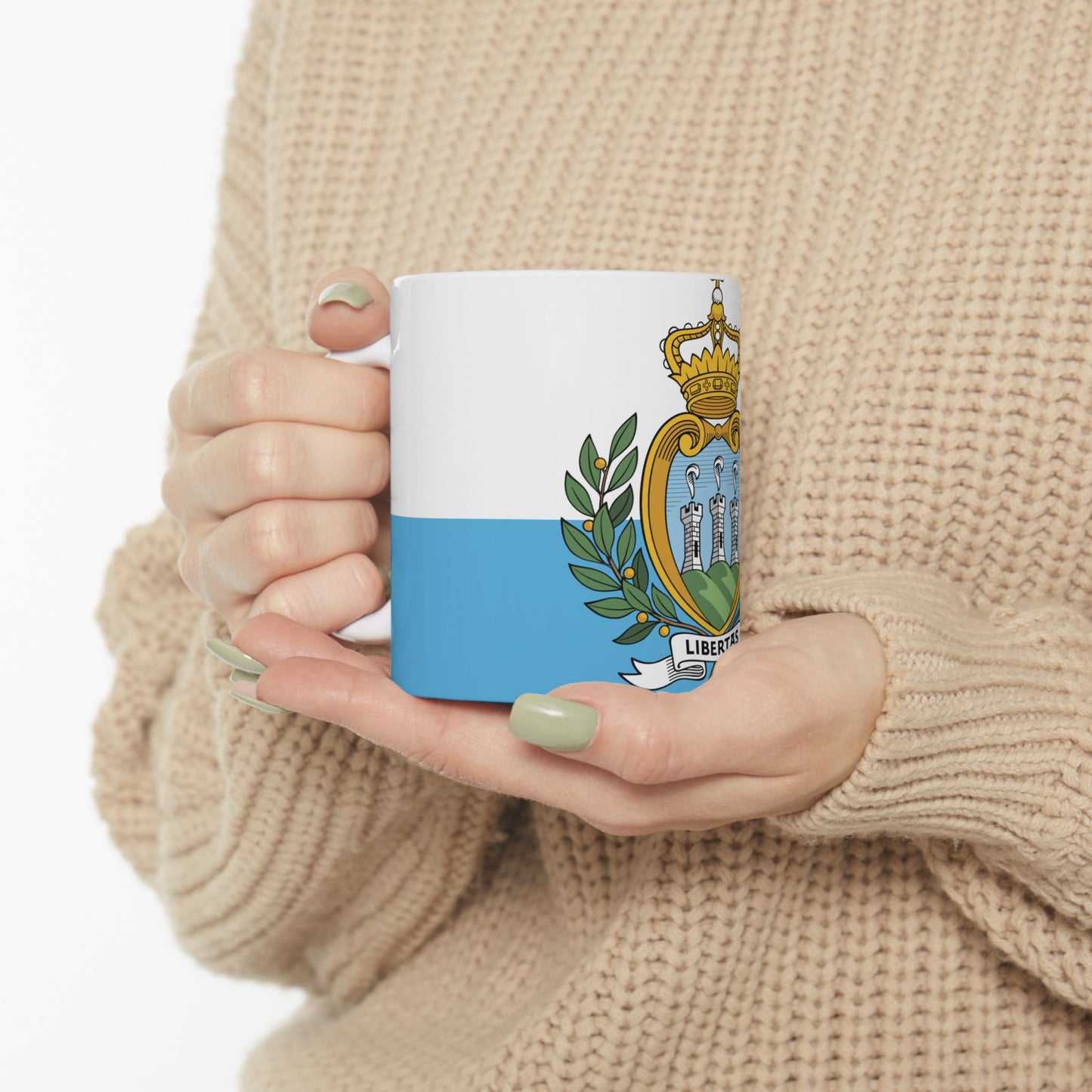 San Marino Flag Coffee Tea Mug 11oz 15oz | Rep Ya Flag Ceramic Mug