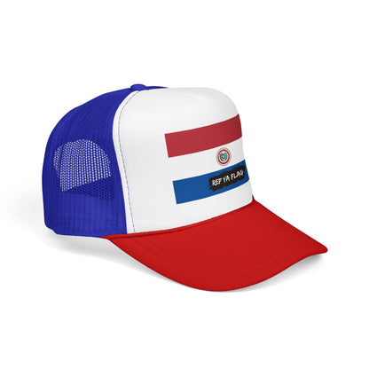 Paraguay Flag Foam Trucker Hat | Paraguayan Pride Snapback Cap | Rep Ya Flag