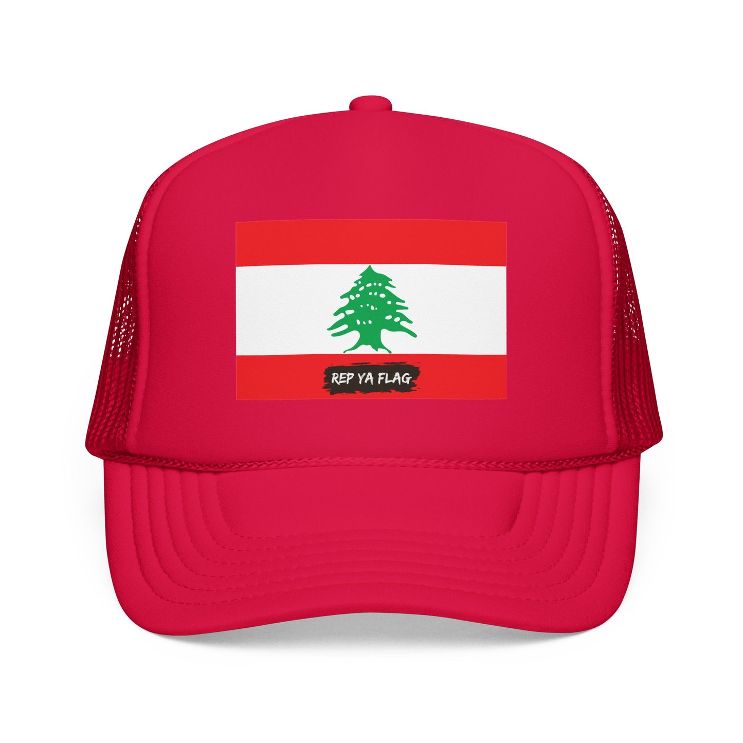 Lebanon Flag Foam Trucker Hat | Lebanese Pride Snapback Cap | Rep Ya Flag
