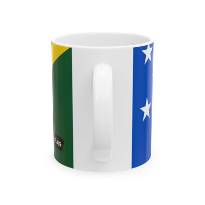 Solomon Islands Flag Coffee Mug 11oz & 15oz | Solomon Islander Heritage Ceramic Coffee Tea Mug | Rep Ya Flag