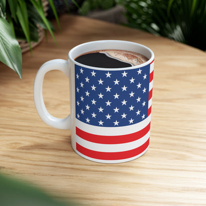 United States of America Flag Coffee Tea Mug 11oz 15oz | Rep Ya Flag Ceramic Mug