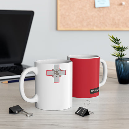 Malta Flag Coffee Tea Mug 11oz 15oz | Rep Ya Flag Ceramic Mug