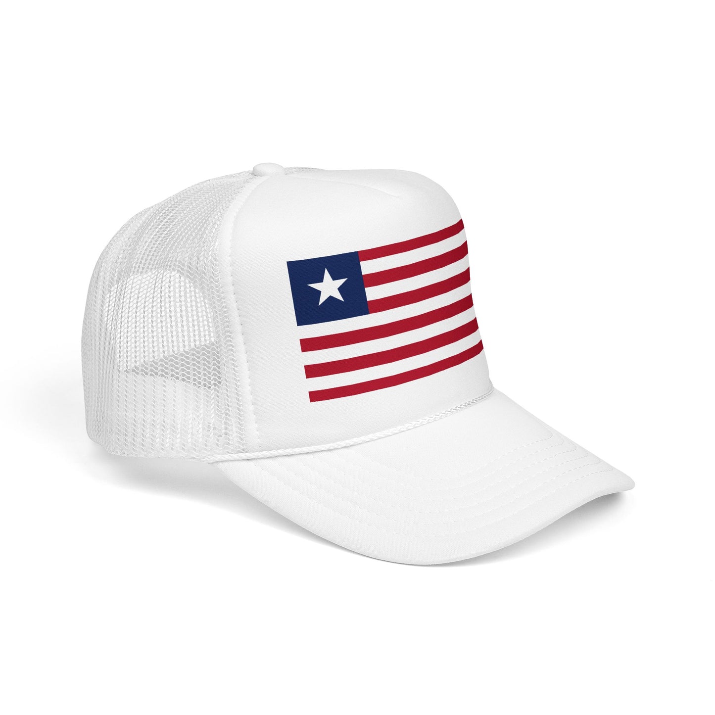 Liberia Flag Foam Trucker Hat | Liberian Pride Snapback Cap | Rep Ya Flag