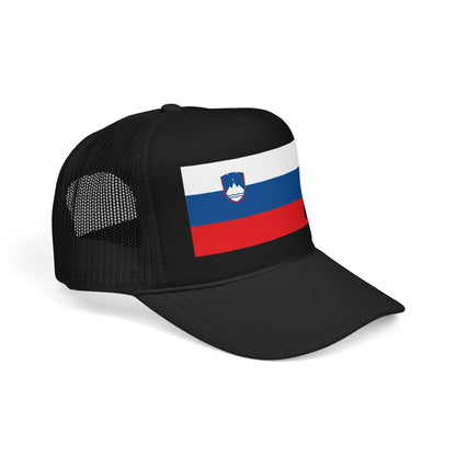 Slovenia Flag Foam Trucker Hat | Slovenian Pride Snapback Cap | Rep Ya Flag