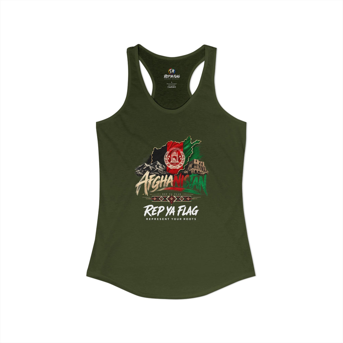 Afghanistan Women’s Racerback Tank – Lightweight Pride