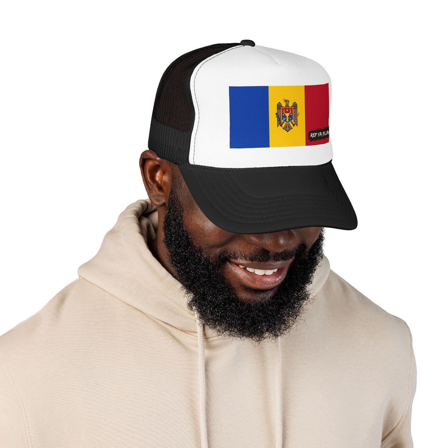 Moldova Flag Foam Trucker Hat | Moldova Pride Snapback Cap | Rep Ya Flag