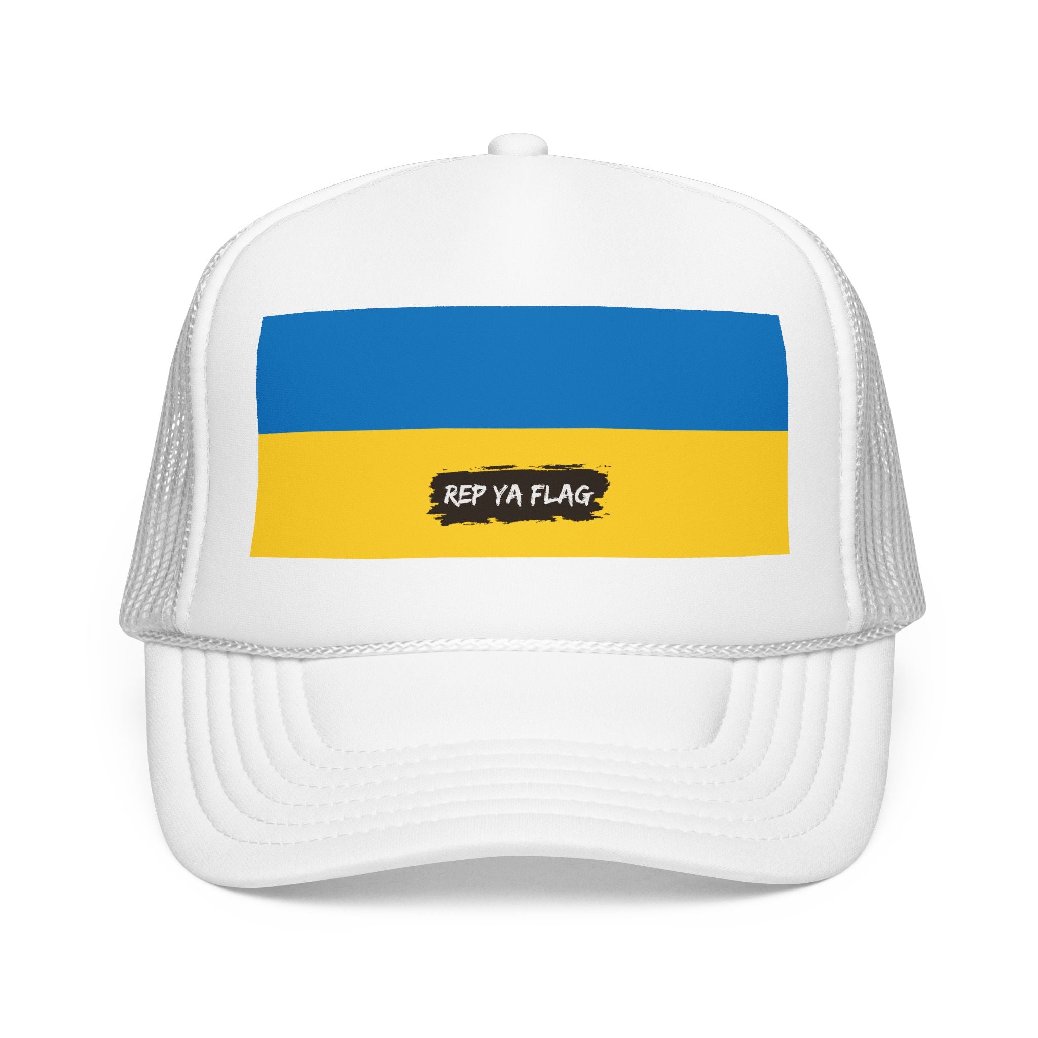 Ukraine Flag Foam Trucker Hat | Rep Ya Flag design