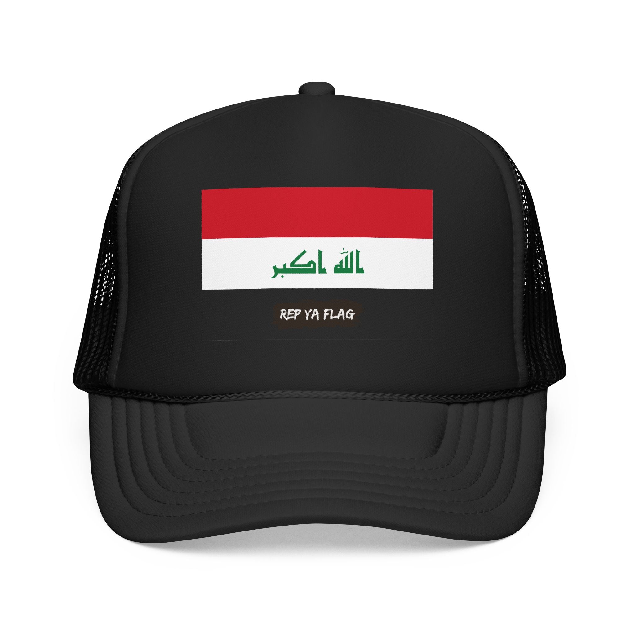Iraq Flag Foam Trucker Hat | Iraqi Pride Snapback Cap | Rep Ya Flag