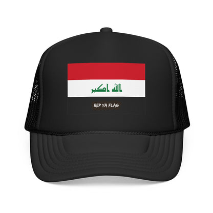 Iraq Flag Foam Trucker Hat | Iraqi Pride Snapback Cap | Rep Ya Flag