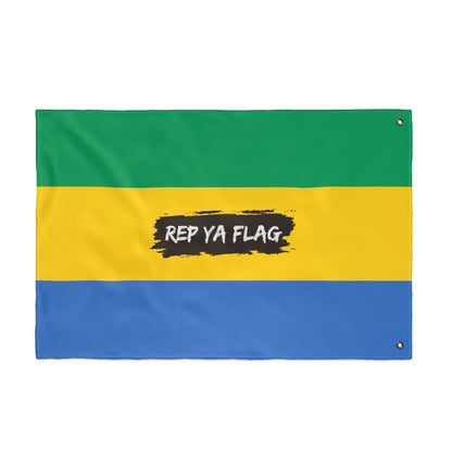 Gabon Flag Garden Banner | Double Sided Outdoor Flag | Rep Ya Flag
