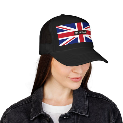 United Kingdom UK Foam Trucker Hat | Rep Ya Flag design