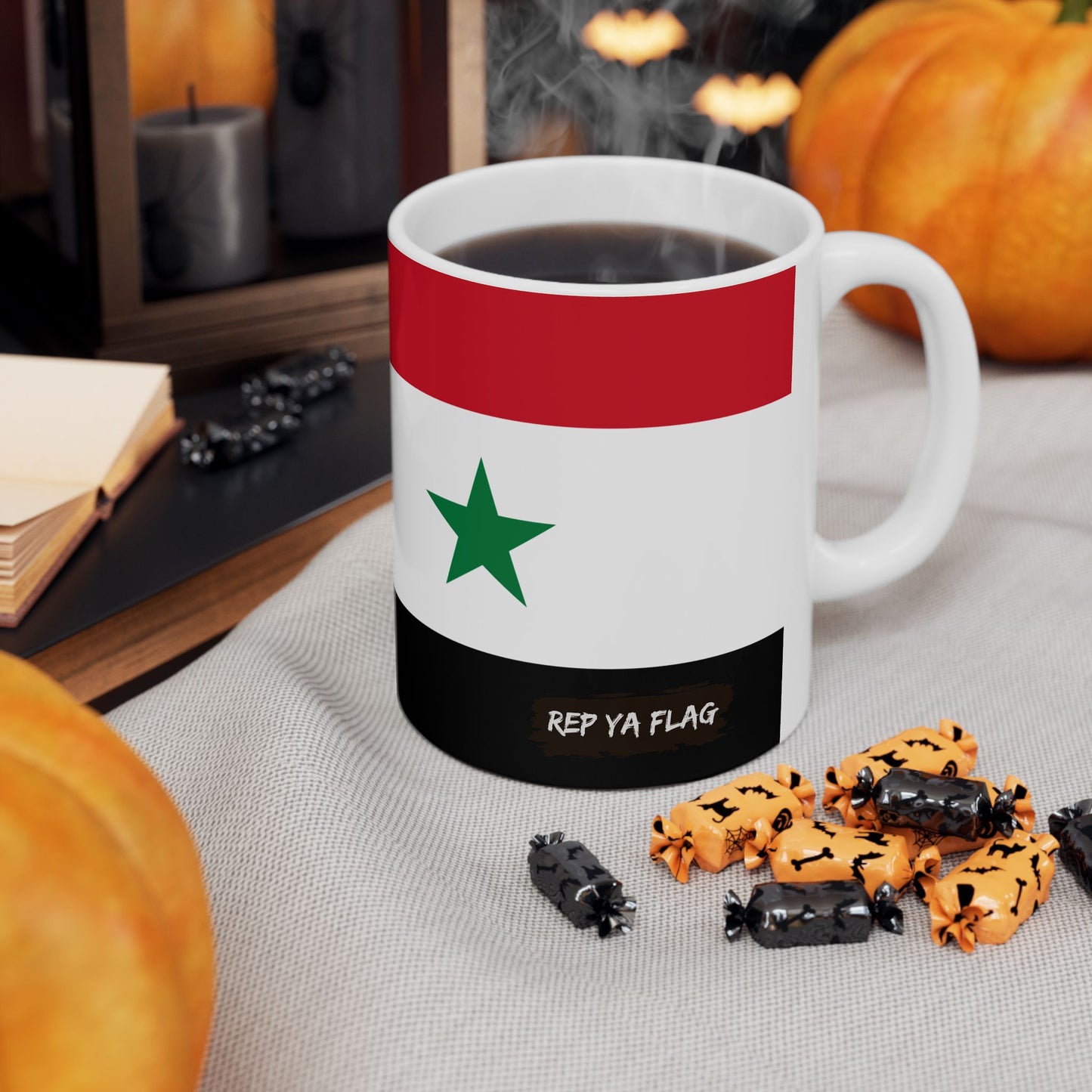 Syria Flag Coffee Tea Mug 11oz 15oz | Rep Ya Flag Ceramic Mug