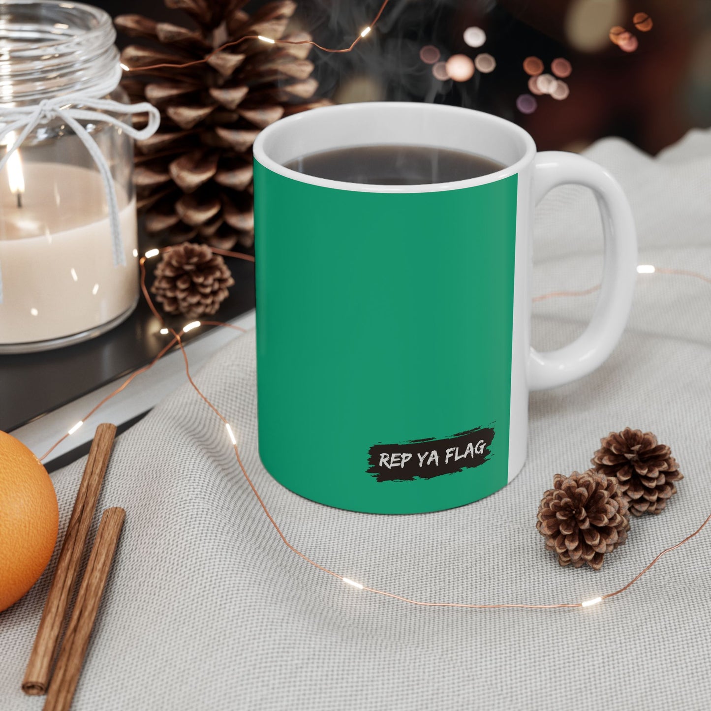 Turkmenistan Flag Coffee Tea Mug 11oz 15oz | Rep Ya Flag Ceramic Mug