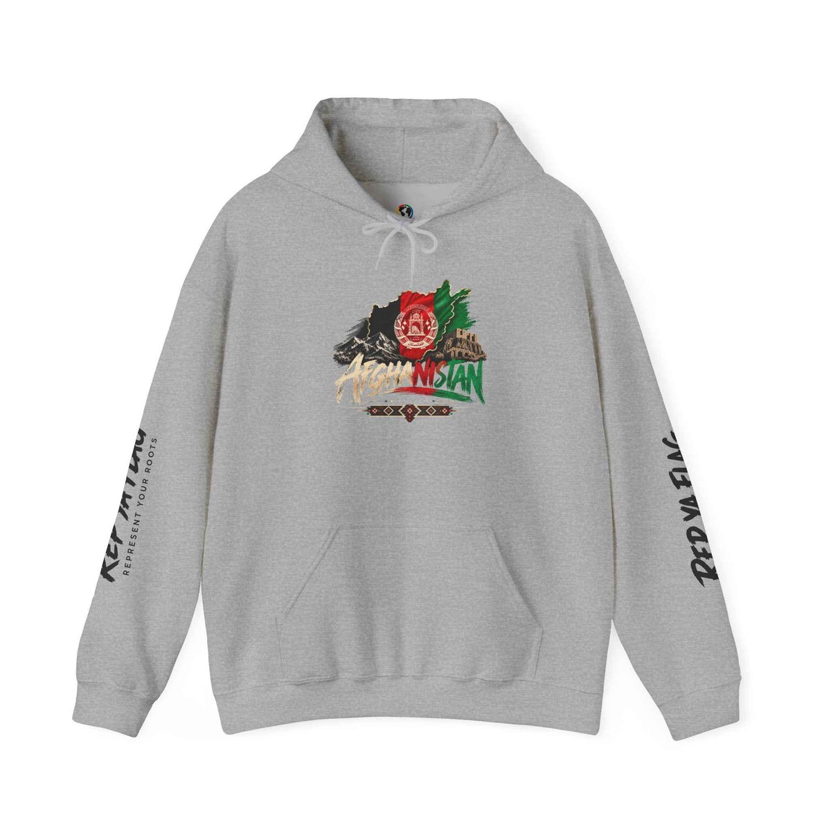 Afghanistan Flag Rose Hoodie — Vintage Afghan Pride Pullover