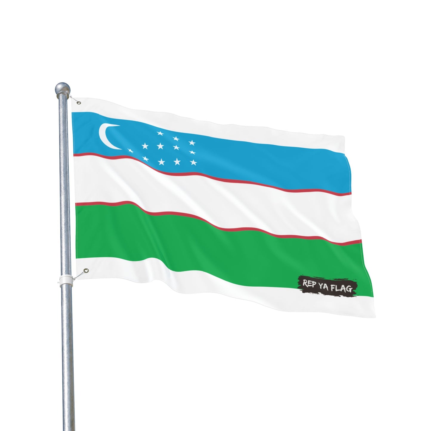 Uzbekistan Flag Double Sided Flag, Outdoor Garden Banner | Country Flag