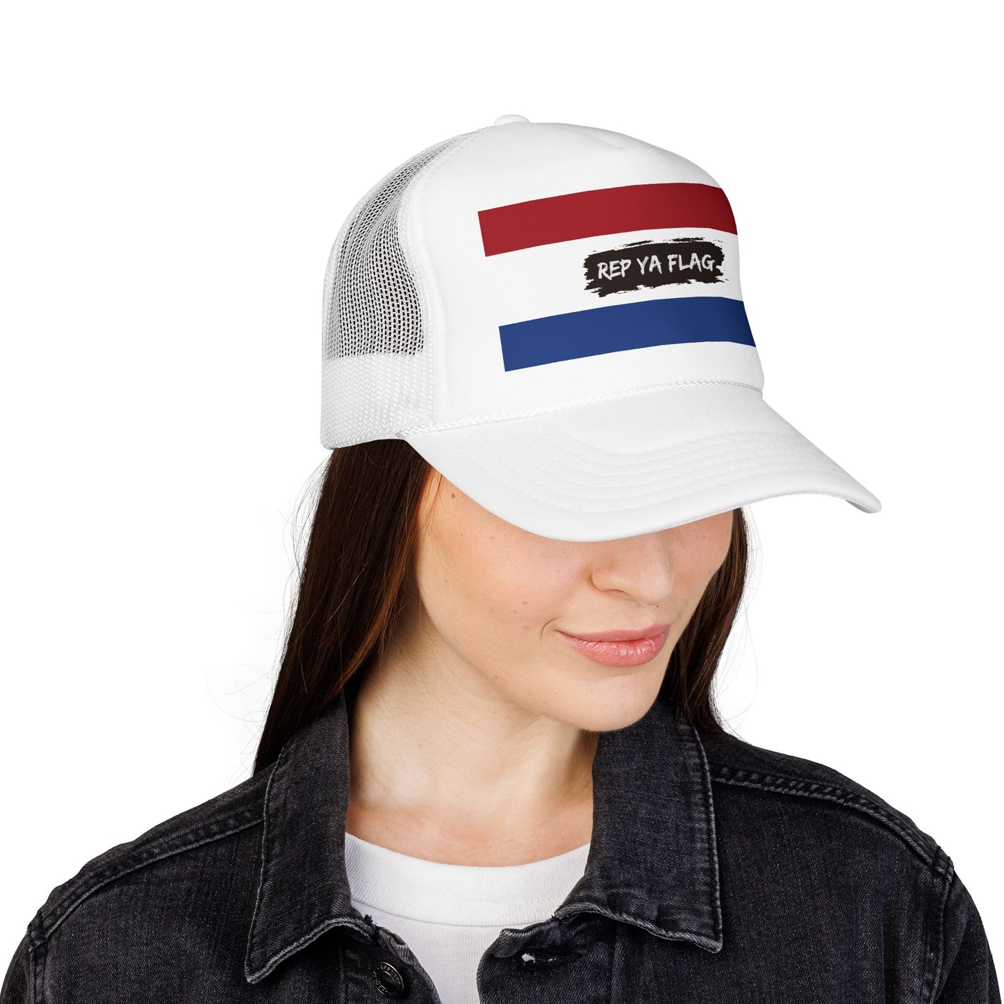 Netherlands Flag Foam Trucker Hat | Dutch Pride Snapback Cap | Rep Ya Flag