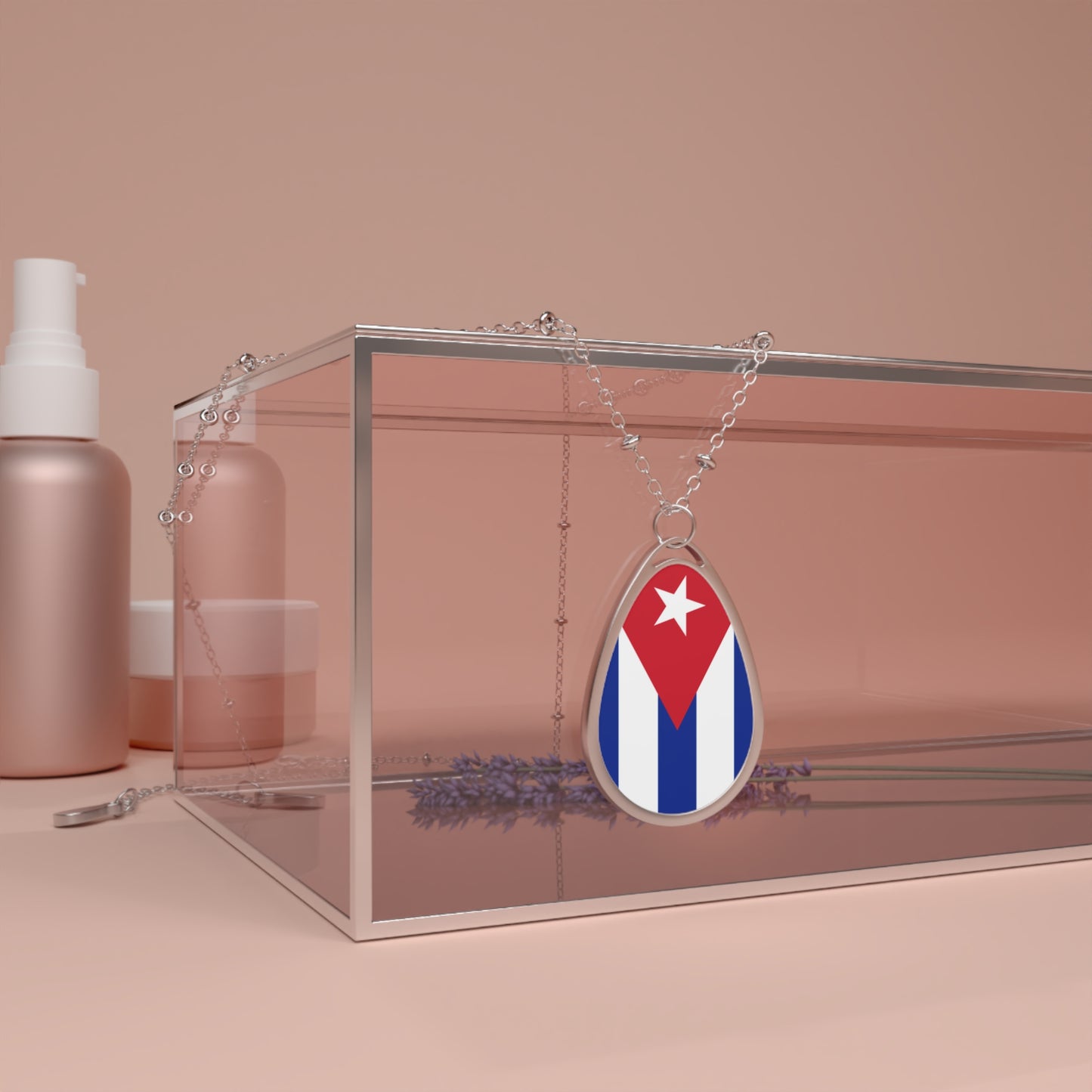 Cuba Flag Oval Necklace | Cuban Heritage Pendant | Rep Ya Flag