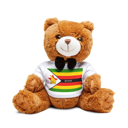 Zimbabwe Teddy Bear | Zimbabwe Flag Plush | Zimbabwe Gift | Cultural Stuffed Animal | Heritage Gift | Keepsake Bear
