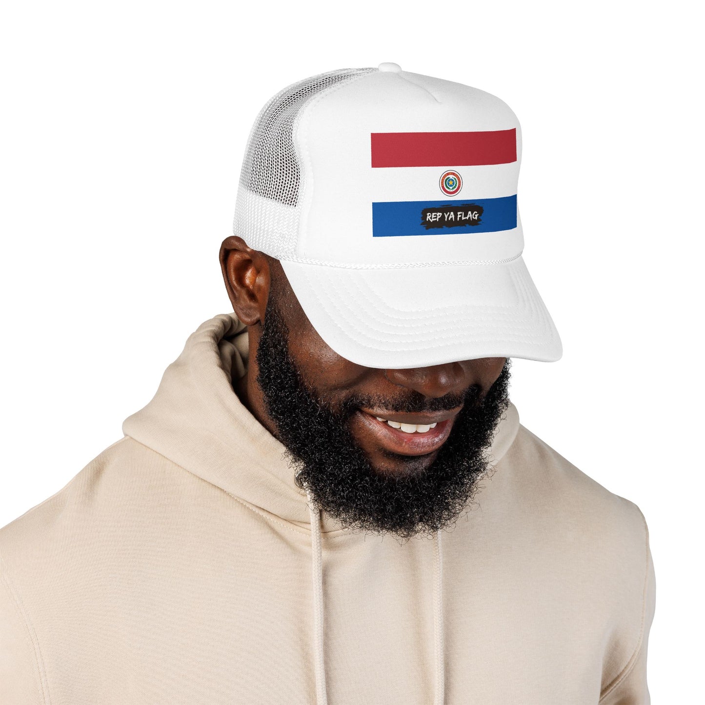 Paraguay Flag Foam Trucker Hat | Paraguayan Pride Snapback Cap | Rep Ya Flag