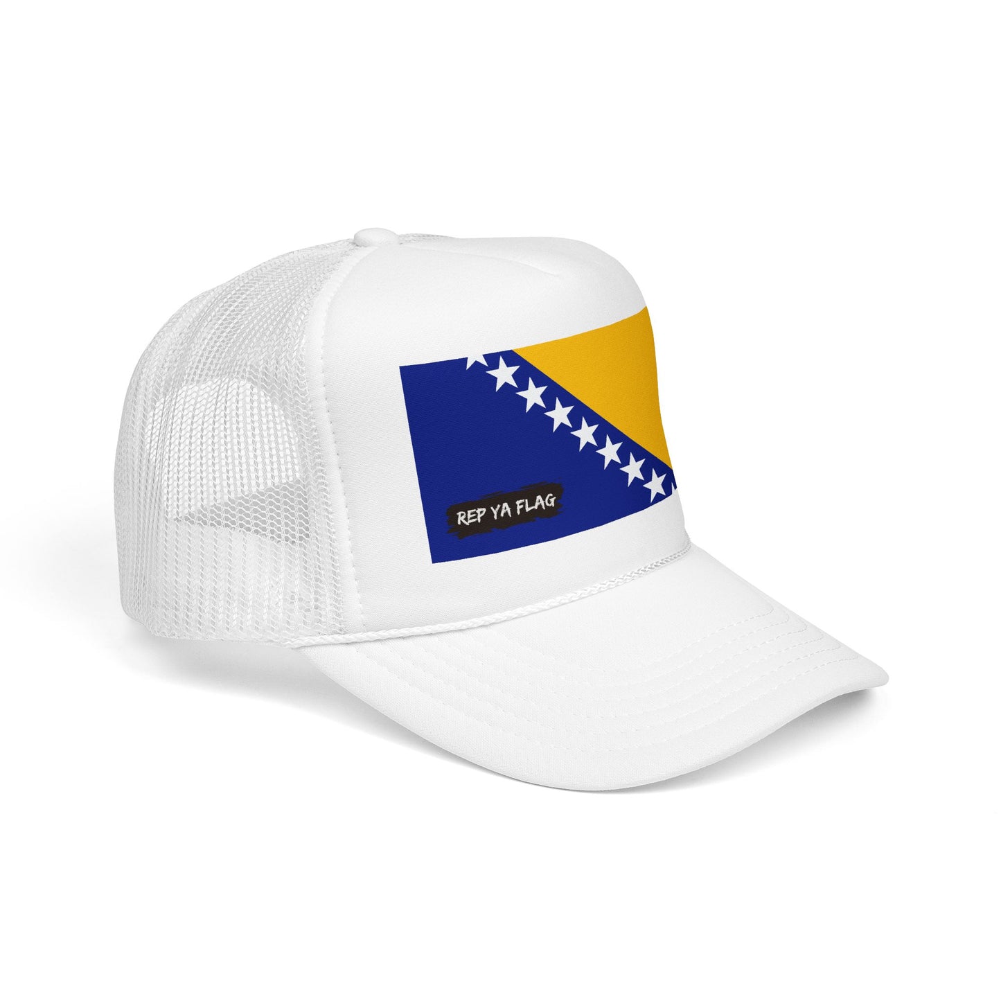 Bosnia and Herzegovina Flag Foam Trucker Hat | Bosnian Pride Snapback Cap | Rep Ya Flag