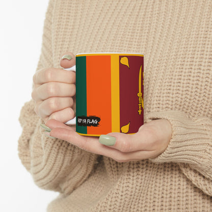 Sri Lanka Flag Coffee Tea Mug 11oz 15oz | Rep Ya Flag Ceramic Mug