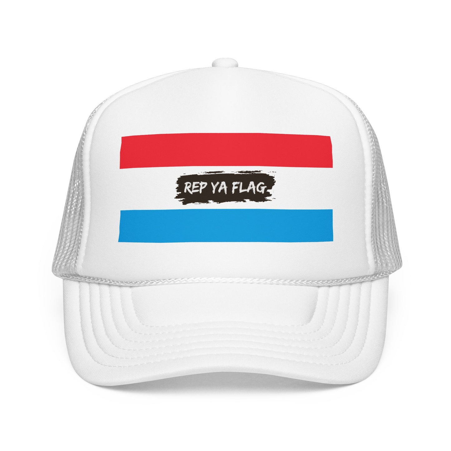 Luxembourg Flag Foam Trucker Hat | Luxembourg Pride Snapback Cap | Rep Ya Flag