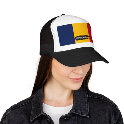 Chad Flag Foam Trucker Hat | Chadian Pride Snapback Cap | Rep Ya Flag