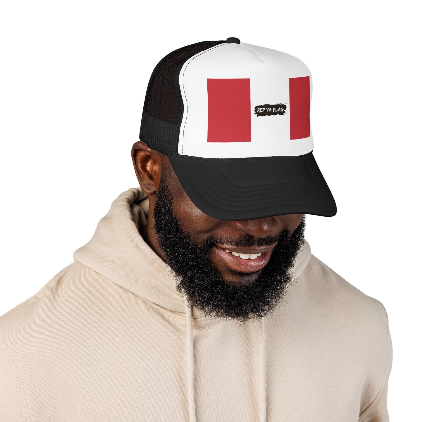 Peru Flag Foam Trucker Hat | Peruvian Pride Snapback Cap | Rep Ya Flag