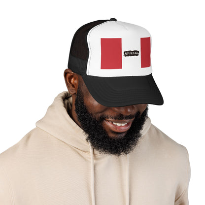 Peru Flag Foam Trucker Hat | Peruvian Pride Snapback Cap | Rep Ya Flag