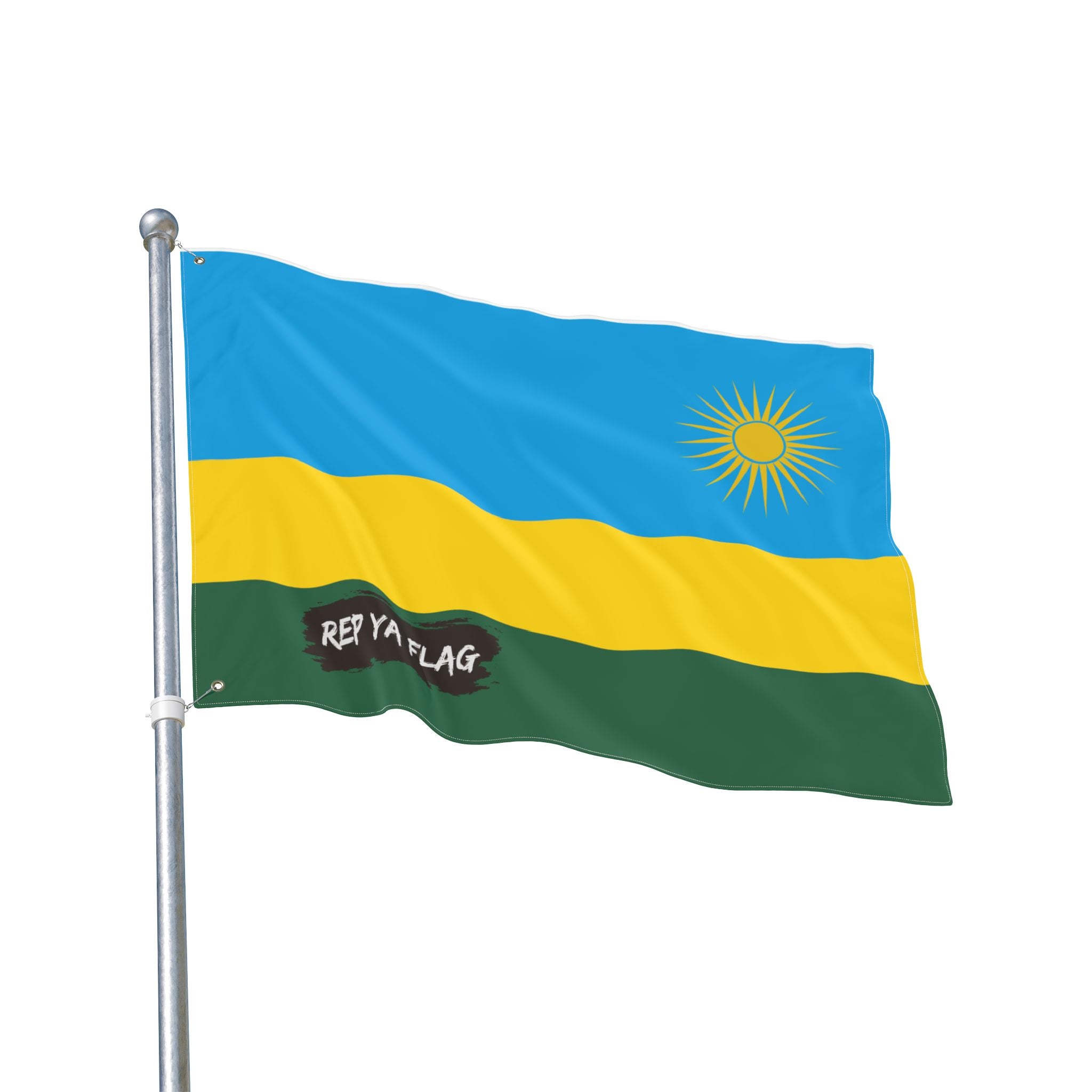 Rwanda Flag Garden Banner | Double Sided Outdoor Flag | Rep Ya Flag