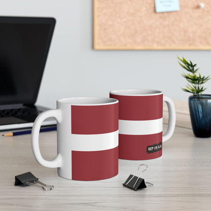 Latvia Flag Coffee Tea Mug 11oz 15oz | Rep Ya Flag Ceramic Mug