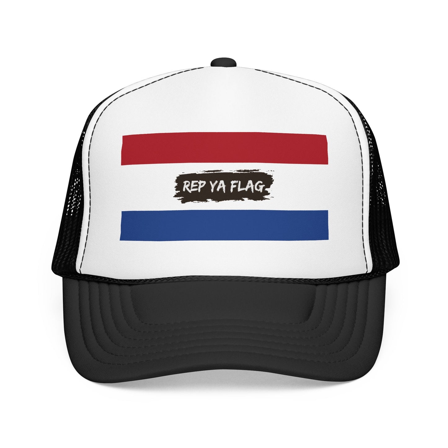 Netherlands Flag Foam Trucker Hat | Dutch Pride Snapback Cap | Rep Ya Flag