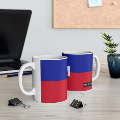 Haiti Flag Coffee Tea Mug 11oz 15oz | Rep Ya Flag Ceramic Mug