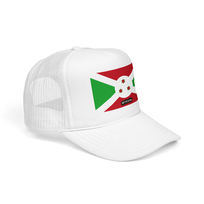 Burundi Flag Foam Trucker Hat | Burundian Pride Snapback Cap | Rep Ya Flag