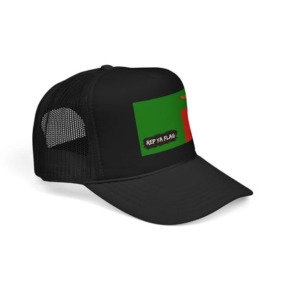 Zambia Flag Foam Trucker Hat | Rep Ya Flag design