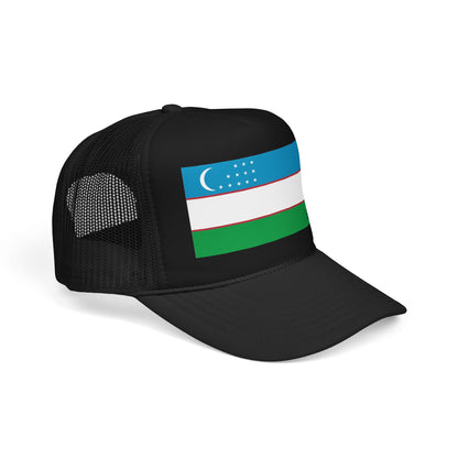 Uzbekistan Flag Foam Trucker Hat | Rep Ya Flag design