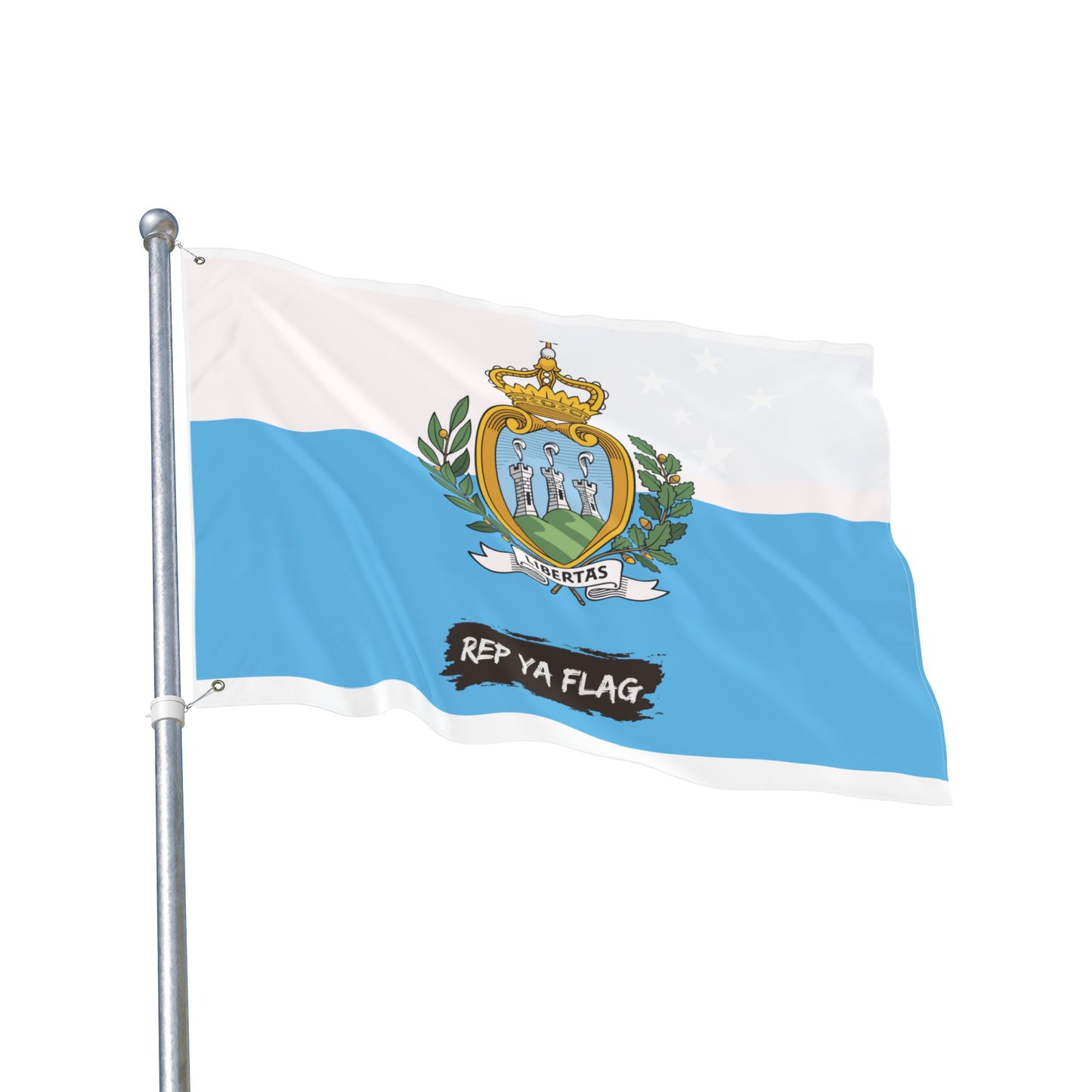 San Marino Flag Garden Banner | Double Sided Outdoor Flag | Rep Ya Flag
